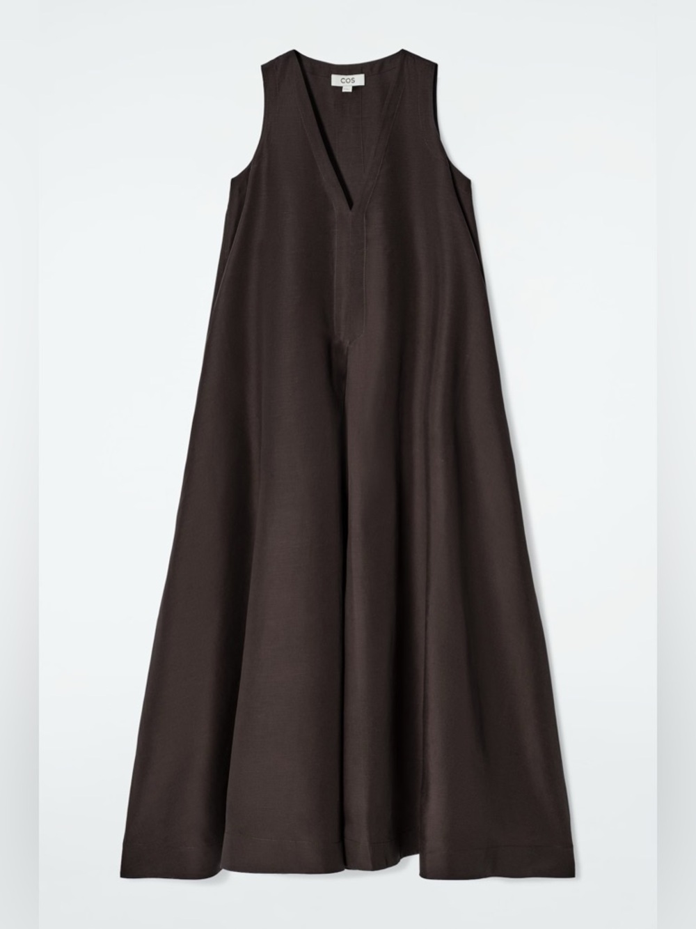 COS A-LINE LINEN-BLEND MAXI DRESS